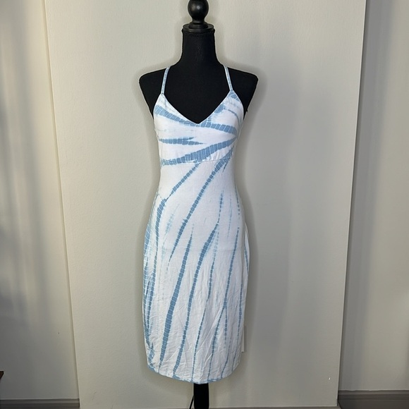 Chaser Revolve T-back Sweetheart Bodycon Midi Dress Tie Dye Size Medium NWT! - Picture 1 of 7